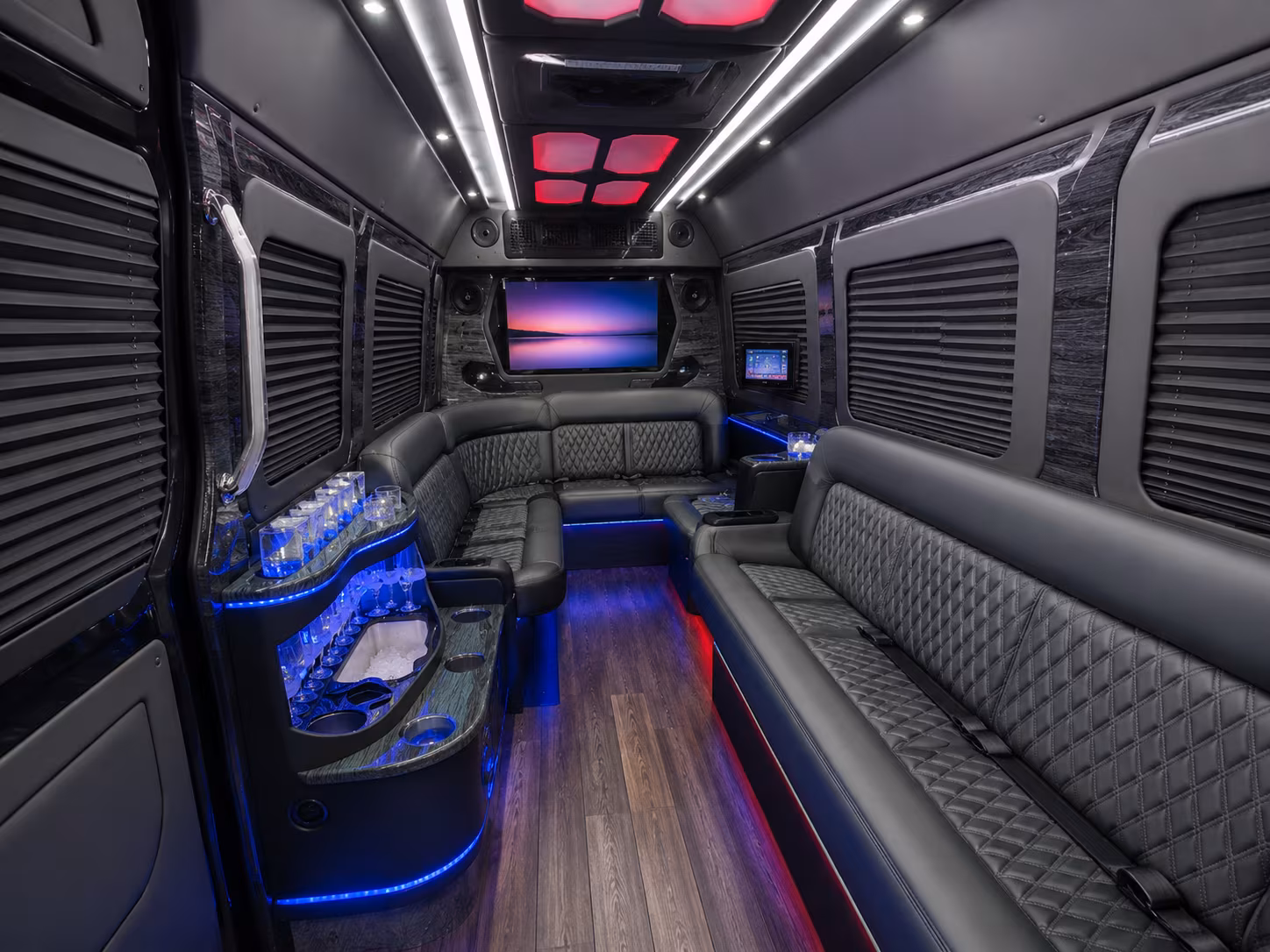 harrisburg 50 passenger party bus interior