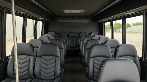 Interior of Charter Bus Company Altoona's 18 Passenger Minibus in Altoona