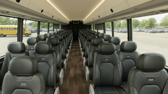 Interior of Charter Bus Company Baltimore's 25 Passenger Mini bus in Baltimore