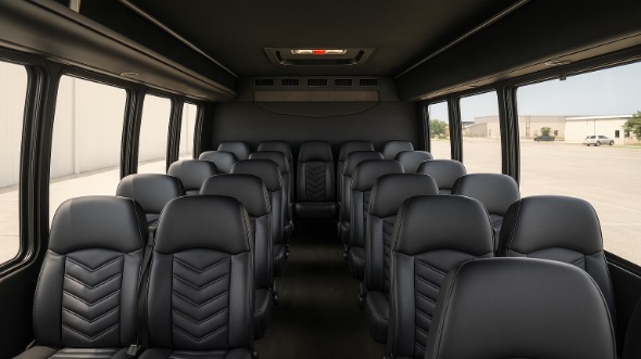 Interior of Charter Bus Company Baltimore's 28 Passenger Mini bus in Baltimore