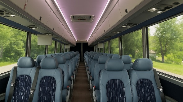Interior of Charter Bus Company Baltimore's 30 Passenger Minibus in Baltimore