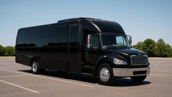 Exterior of Charter Bus Company Lancaster's 30 Passenger Minibus in Lancaster