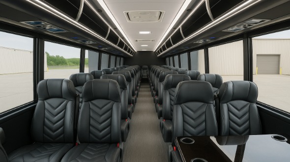 Interior of Charter Bus Company Scranton's 35 Passenger Minibus in Scranton