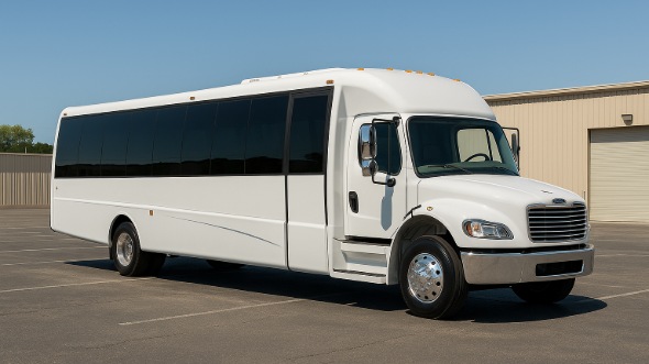 Exterior of Charter Bus Company Lancaster's 35 Passenger Minibus in Lancaster
