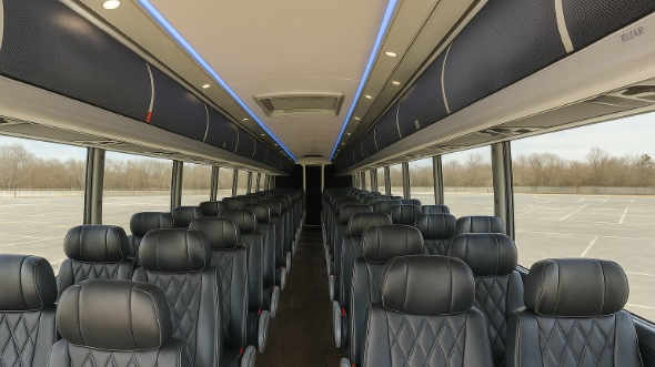Interior of Charter Bus Company Scranton's 50 Passenger Charter Bus in Scranton