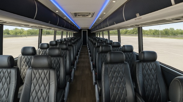 harrisburg 56 passenger charter bus inside